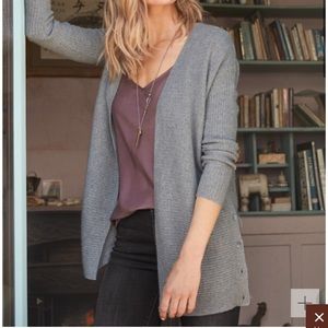 Garnet Hill Cashmere Button detail cardigan